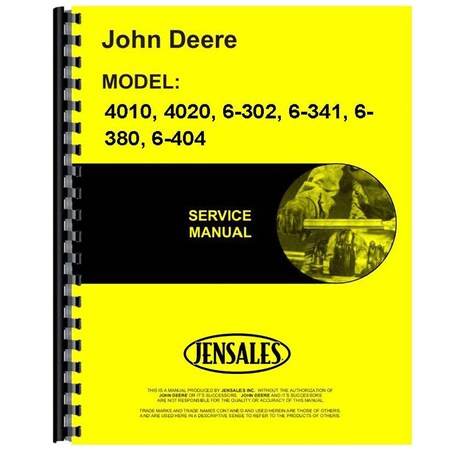 Service Manual Fits John Deere 6302 Tractor  JDSSM2039
